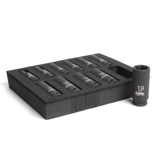 Kielder KWT-386 3/8" Deep Impact Socket Set (11pc) in foam